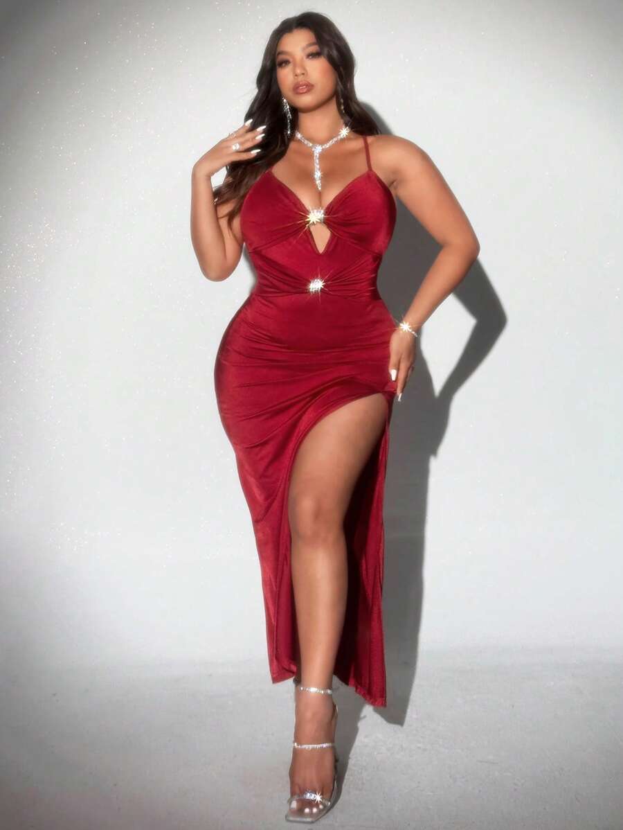 Viva Relle Robe décontractée sans manches de couleur unie, grande taille, simple et pour un port quotidien