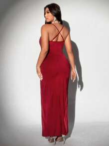 Viva Relle Robe décontractée sans manches de couleur unie, grande taille, simple et pour un port quotidien