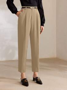 MOTF PREMIUM PANTALONES CON BOLSILLOS SESGADOS CON PRENSA - Albaricoque - Ver 6