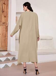Al Najma Women's Laced Loose Arabic Abaya Robe, Elegant And Graceful - Apricot - View 2