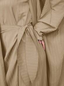 Al Najma Women's Laced Loose Arabic Abaya Robe, Elegant And Graceful - Apricot - View 5