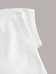 Women's Padded Backless Sexy Short Sleeve Tight-Fitting T-Shirt, Suitable For Summer, Built-In Bra - White - View 5