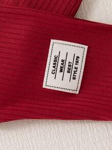 SHEIN Ensemble bébé fille automne/hiver sweat-shirt col rond côtelé imprimé fleurs avec legging côtelé, confortable et