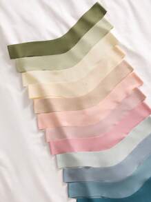 12pcs Women Seamless Low-Waist Simple Solid Color Thong - Multicolor - View 3