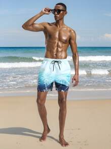 Surfspeed 男士棕榈树印花工装沙滩短裤