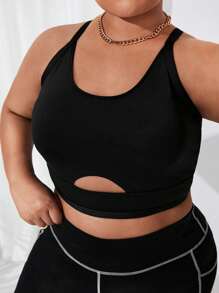 SHEIN Sport Studio Fashion Women's Plus Size Fitness Running Sports Bra