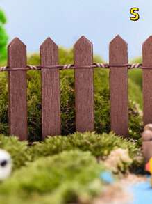 1 件 35 英寸微型仙女花园栅栏，装饰性白色木制尖头栅栏，迷你木制花园栅栏，适用于工艺品、DIY 模型项目、玩具屋、花盆 - 彩色 - 查看 10