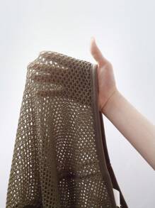 LYSMO 网眼针织背心 简约时尚 日常休闲