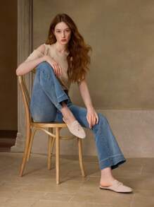 MOTF PREMIUM WOMEN'S SIMPLE & COMFORTABLE FLAT SHOES FOR CHRISTMAS - Baby Pink - View 9