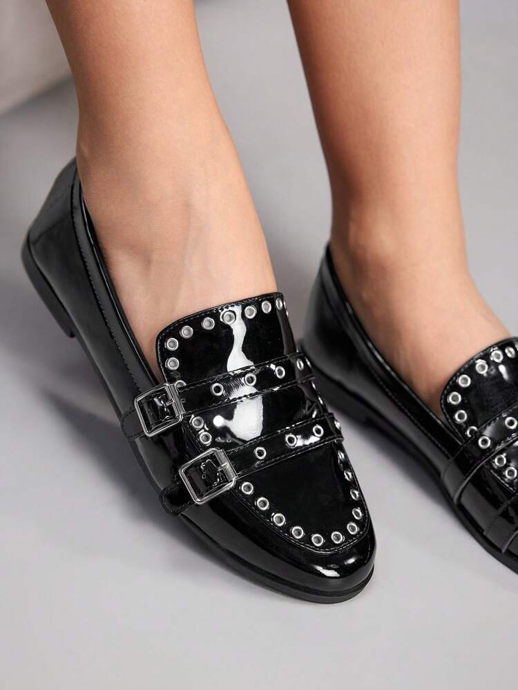CUCCOO GRLICON Women's Y2K Style Flat Shoes, Suitable For Punk, Biker, Cool Girl, Halloween, Christmas, Party Outfits