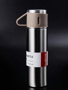 1pc Stainless Steel Double Wall Vacuum Mug, Thermal Coffee Mug With Lid, Water Bottle,Keep Beverage Hot For 10 Hours, Cold For 20 Hours