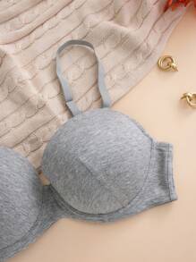 3pcs Set Women Plus Size Underwire Casual Bra - Multicolor - View 4