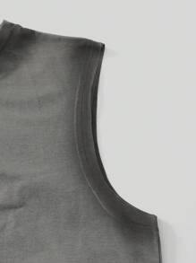 SHEIN Explorewe Tween Boy Gradient Printing Tank Top For Festival - Grey - View 3