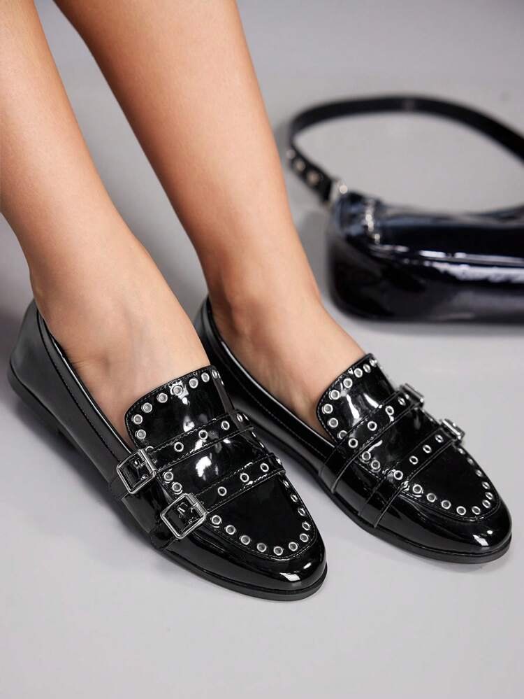 CUCCOO GRLICON Women's Y2K Style Flat Shoes, Suitable For Punk, Biker, Cool Girl, Halloween, Christmas, Party Outfits