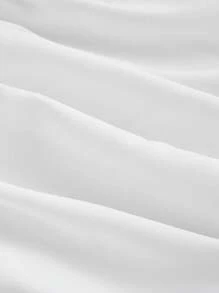 SHEIN MOD Plus Size White Waist Pleat Detail Casual Formal Shirt, Women Plus SizeTurn-Down Collar Long Sleeve Ruched Ruffle Hem White Blouse,Button Up Women Shirt,Long Sleeve Women Shirts,White Button Up Shirt, Festival Shirt,Professional Clothes,Business Casual Women,Office Appropriate