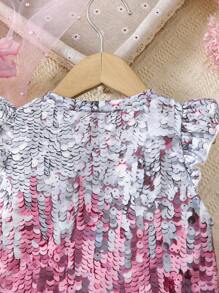 SHEIN Young Girl Casual Unicorn Pattern Dress, Versatile For Outdoor, School, Home & Party Wear, Suitable For 4-7 Years Old, Spring/Summer/Autumn - Multicolor - View 3