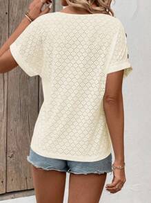 EMERY ROSE 女士纯色 V 领短袖 T 恤，简约时尚