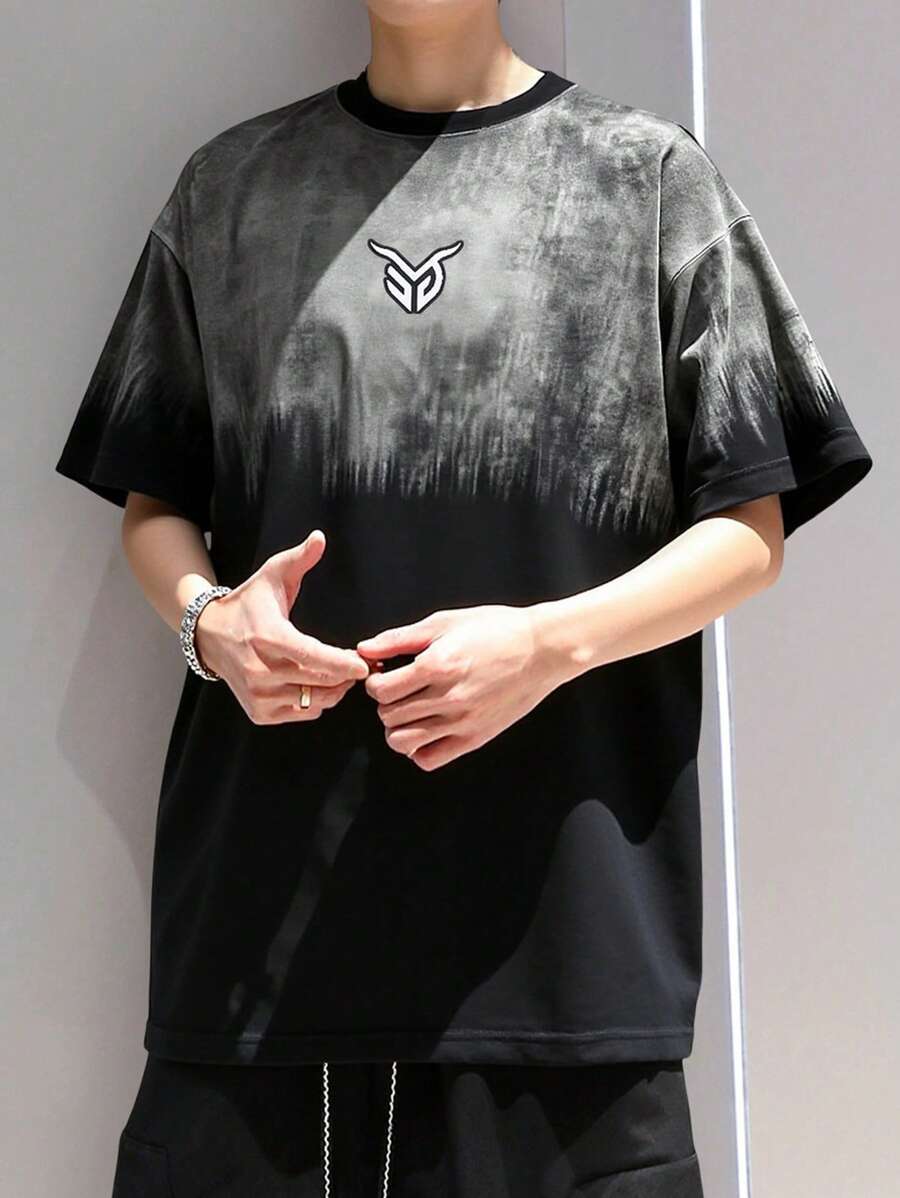 Manfinity Hypemode 男士休闲水洗落肩宽松短袖 T 恤