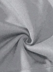 RueChic 100% Cotton Men's  Face Embroidered Fitted Hoodie - Grey - View 4