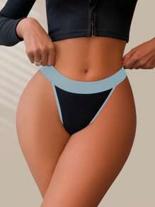 NudeFit Women's Sexy Colorblock Sweet Sports Style Comfortable Thongs