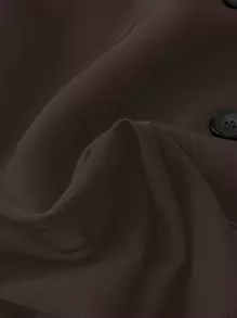 Lunelith SHEIN Lunessa Women's Plain Color Casual Bandeau Dress And Collared Jacket Suit Design, Autumn/Winter