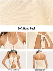 Nöista Top de tela texturizada con diseño de corte delantero ajustable. ¡Perfecto para usar de forma casual en un resort!