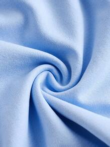 SHEIN ICON Vestido corset con busto plisado, tirantes cruzados y espalda al descubierto con encaje en capas - Celeste - Ver 4