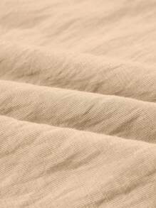 SOLERSUN Summer Beach Vacation Style Puff-Sleeved Ruffled Strapless Crop Top & Wide Leg Pants Set For Summer,Ladies Casual Ruffle Hem,Shirred Short Sleeve Regular Fit Khaki Viscose Puff Sleeve Pants Women Two-Piece Outfits,Spring/Fall,Casual Daily Wear