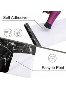 1 卷大理石接触纸壁纸，撕下即贴，适用于厨房橱柜乙烯基自粘台面搁板衬垫，15.74 英寸 X 393.7 英寸 - 彩色 - 查看 5