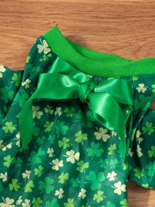 PETSIN St. Patrick's Day Clover Green Pet Jumpsuit - Multicolor - View 3