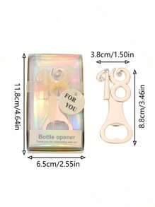 SHEIN 1 pieza Abrebotellas con número creativo 18 para fiesta de cumpleaños