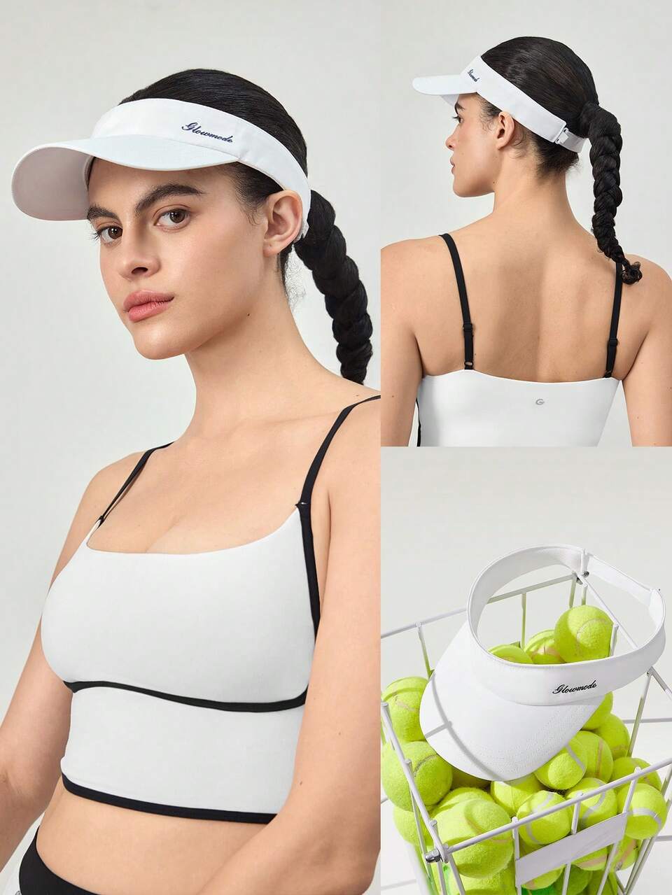 Tennis Break A Sweat-Wicking Adjustable Sweatband With Embroidered Logo Performance Visor Hat