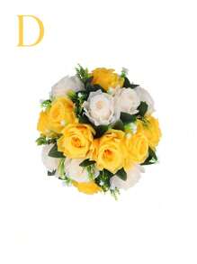 SHEIN 1 pieza, Bolas de flores artificiales centros de mesa de boda, arreglo de flores falsas de rosa e hortensia, centro de mesa artificial para decoración de boda, fiesta y hogar
