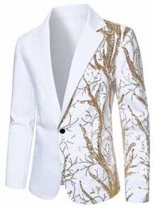 Manfinity AFTRDRK Bộ vest nam, bộ vest thời trang dự tiệc, bộ vest cưới sang trọng. - trắng - Xem 3