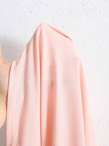 SHEIN Tween Girls' Plain Knit Round Neck Loose Casual Vacation Short Sleeve T-Shirt - Baby Pink - View 6