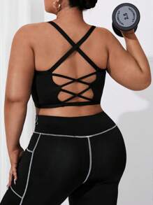 SHEIN Sport Studio Fashion Women's Plus Size Fitness Running Sports Bra