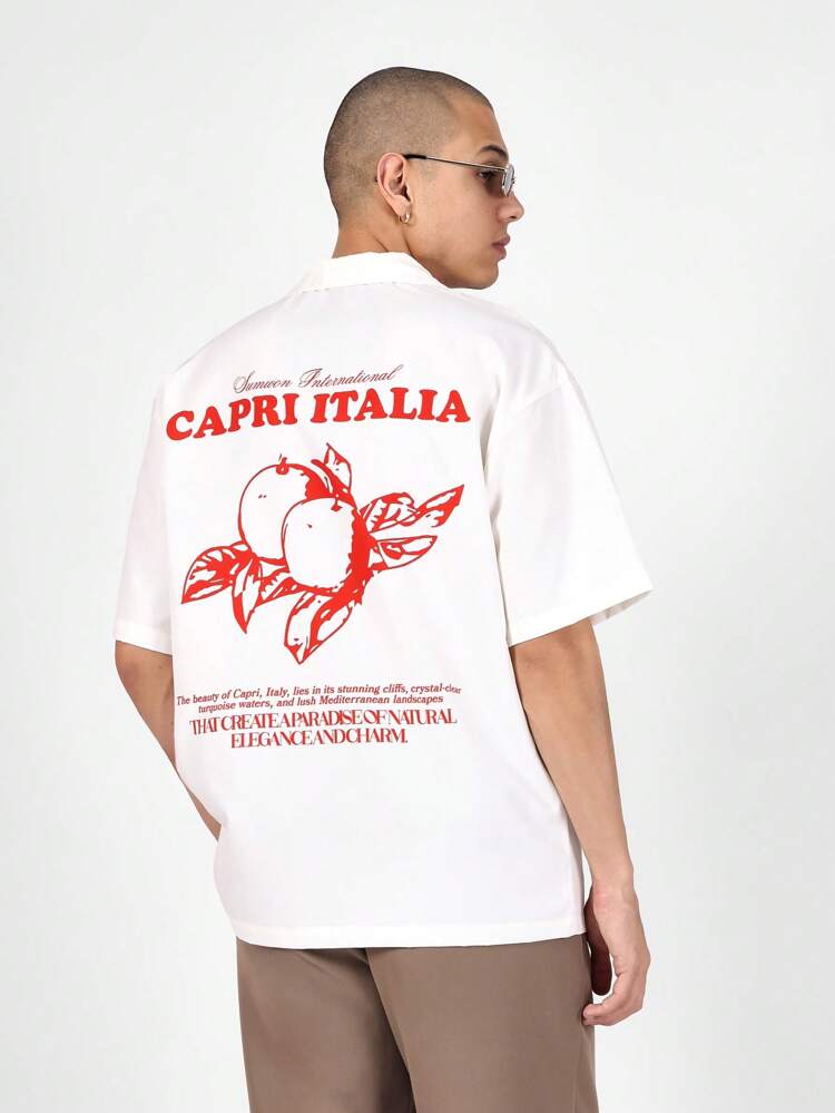 Capri Italia – Kurzärmliges Hemd mit mediterranem Print