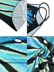 Breezaya Butterfly Print Wrap Cover Up,Summer Beach - Multicolor - View 3