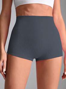 SHEIN Sport Studio 3 pezzi shorts sportivi super corti e sexy da donna, shorts da sudore a maglia senza cuciture, elastici e comodi, adatti per palestra e bici