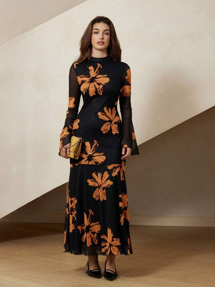 khaadi casual dresses - Summer 3PC Lawn Digital Print Dress Size:15.0 Noir Edits Strapless Shimmer Gown with