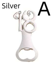 SHEIN 1 pieza Abrebotellas con número creativo 18 para fiesta de cumpleaños