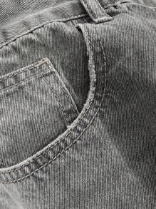 Dazy Plus Plus Size Plus Size Distressed Washed Wide Leg Long Denim Jeans,Baggy Jeans