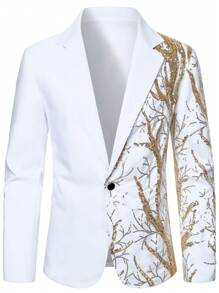 Manfinity AFTRDRK Bộ vest nam, bộ vest thời trang dự tiệc, bộ vest cưới sang trọng. - trắng - Xem 4