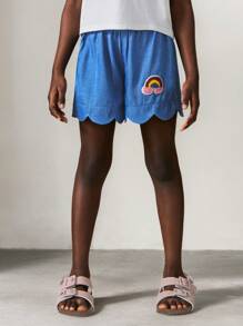 SHEIN Young Boys Adorable Wavy Waistband Elastic Rainbow Printed Jeans - Multicolor - View 1