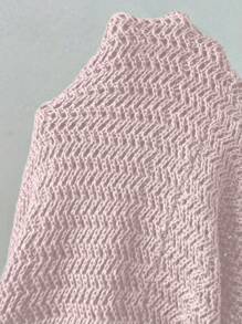 Breezaya Đầm len dệt kim hở lưng khoét cổ cho nữ - Hồng - Xem 8