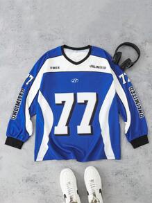 Manfinity Dauomo Men's Minimalist Style Pullover Sweatshirt, Suitable For Summer - Blue - View 1