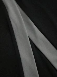 SHEIN Clasi Plus Size Fashion Color Block Splice Open Slit Skirt For Commuting - Multicolor - View 3