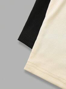 Calvaya Plus Size Women's Deep V-Neck Vest + 4-Inch Shorts Sports Suit - Multicolor - View 3