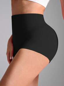 SHEIN Sport Studio 3 pezzi shorts sportivi super corti e sexy da donna, shorts da sudore a maglia senza cuciture, elastici e comodi, adatti per palestra e bici