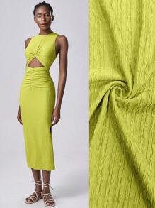 Lumivelle 女士针织纹理弹力镂空迷你连衣裙，优雅性感女士连衣裙，适合春夏季